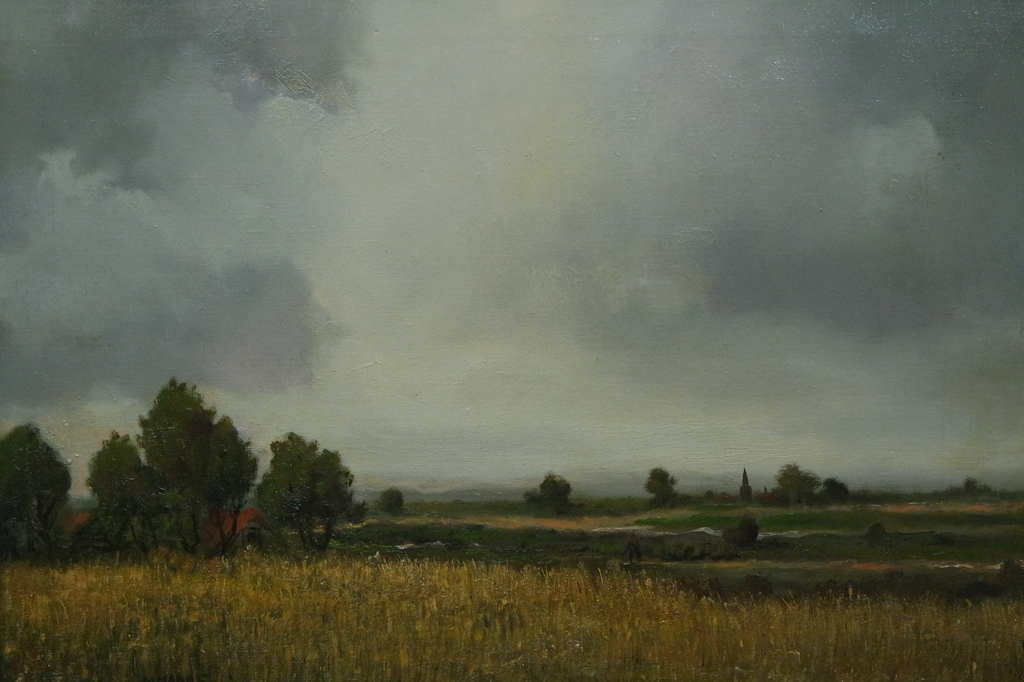 Gerrit MARRÉ (1904 - 1986) - olieverf op doek - landschap met kerktoren kopen? Bied vanaf 175!
