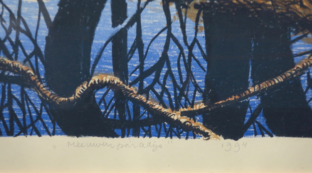 Jacobien de Rooij: Litho, Meeuwen Paradijs -Ingelijst kopen? Bied vanaf 35!