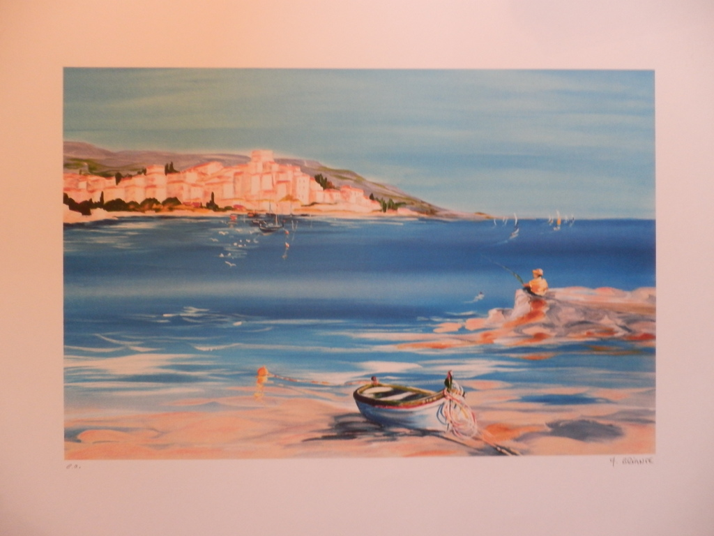 ANNE MARIE BRIANTE Gr Kleurenlitho(76x56cm)  MEDITERRANEE  Handgesigneerd kopen? Bied vanaf 1!