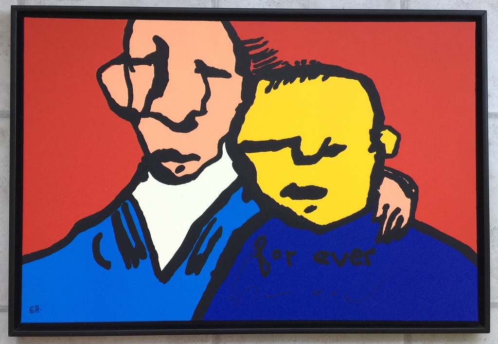 Herman Brood - For Ever - zeefdruk op linnen - Handgesigneerd - Ingelijst verkocht voor € 495!