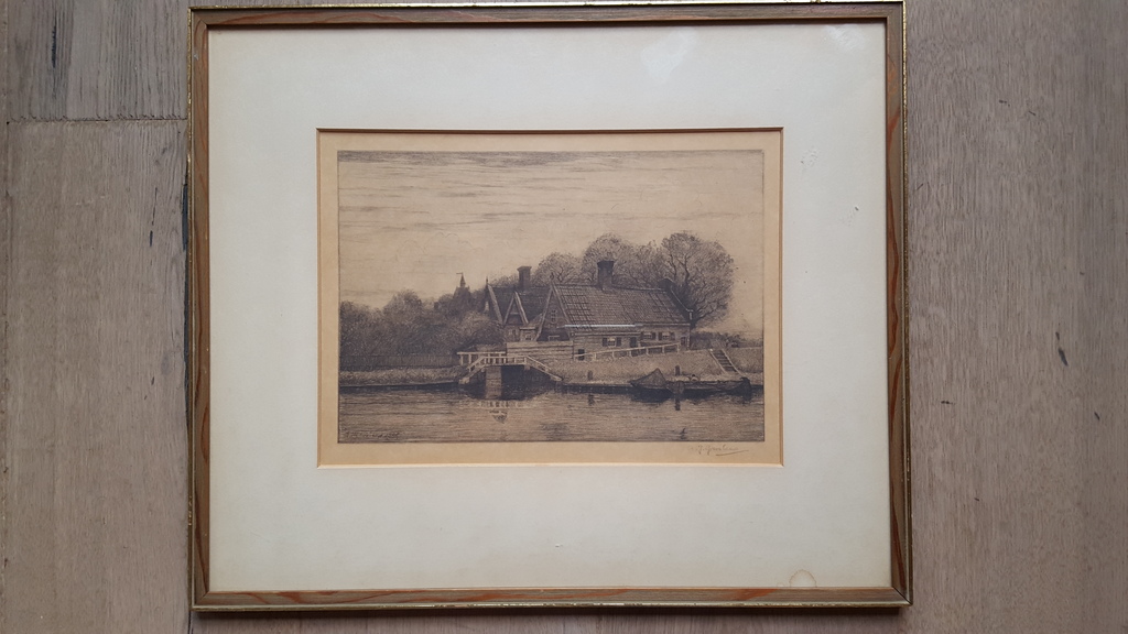 Adrianus Johannes Grootens - ets, handgesigneerd r.o. en in de plaat l.o. 1891 kopen? Bied vanaf 1!