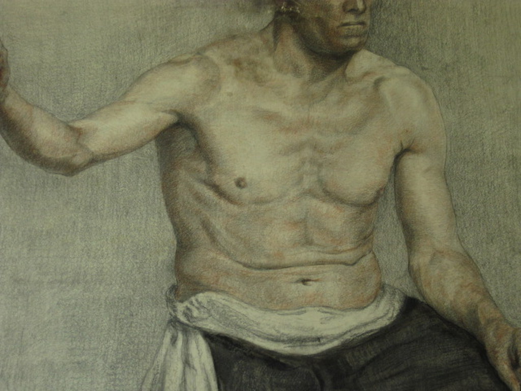 Fraaie 1937 pastel v Frits Schiller 1886-1971 "mannelijk naakt" gesigneerd  kopen? Bied vanaf 1!