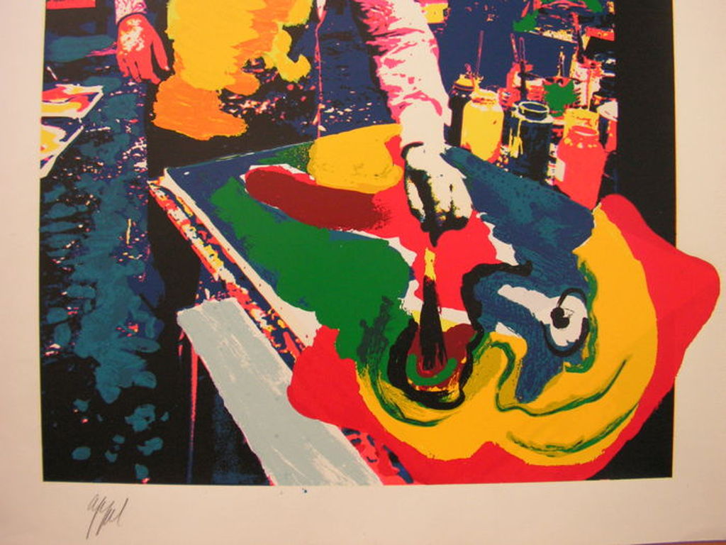 Karel Appel - zeefdruk 85 x 70 cm - SUNDAY kopen? Bied vanaf 175!