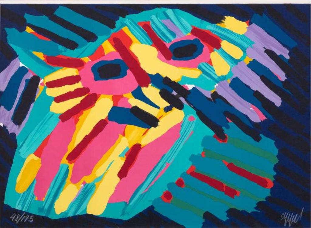 Karel Appel 'Big Head Coming Down' handgesigneerd Laatste Kans prijs verlaagd!! verkocht voor € 500!