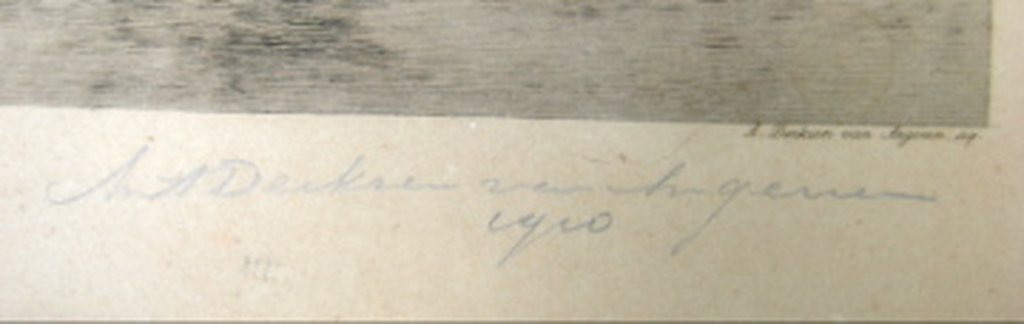 Antoon, Derkzen van Angeren, ets: Op de Maas kopen? Bied vanaf 10!