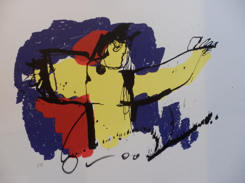 HERMAN BROOD, Gelimiteerde en HANDGESIGNEERDE Zeefdruk  BRASIL GOD kopen? Bied vanaf 79!