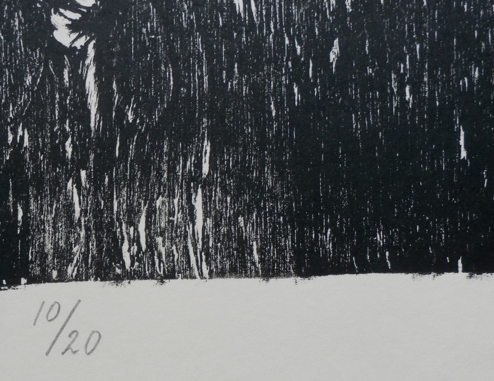 Klaas Gubbels - houtsnede - 1990 kopen? Bied vanaf 395!