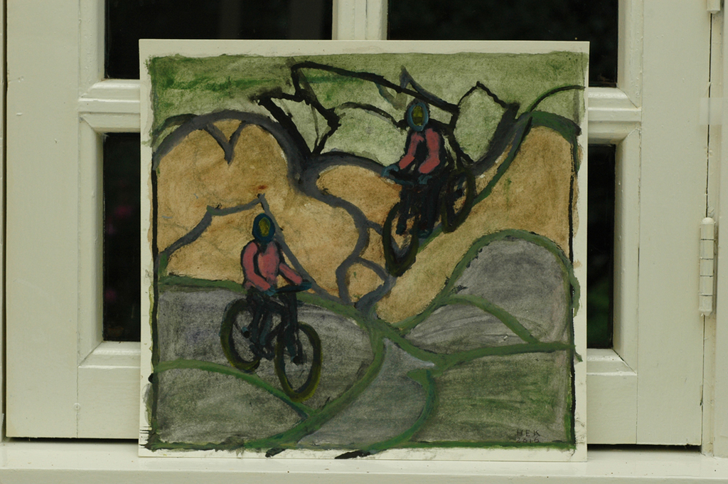 Hans Ebeling Koning, verf en inkt op papier, de neefjes kopen? Bied vanaf 50!