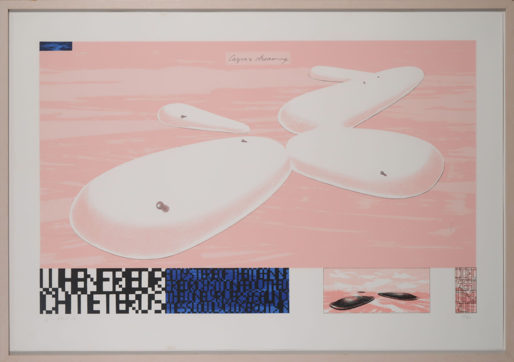 Gijs van Noort: Zeefdruk, Caspar dreaming - Ingelijst kopen? Bied vanaf 50!