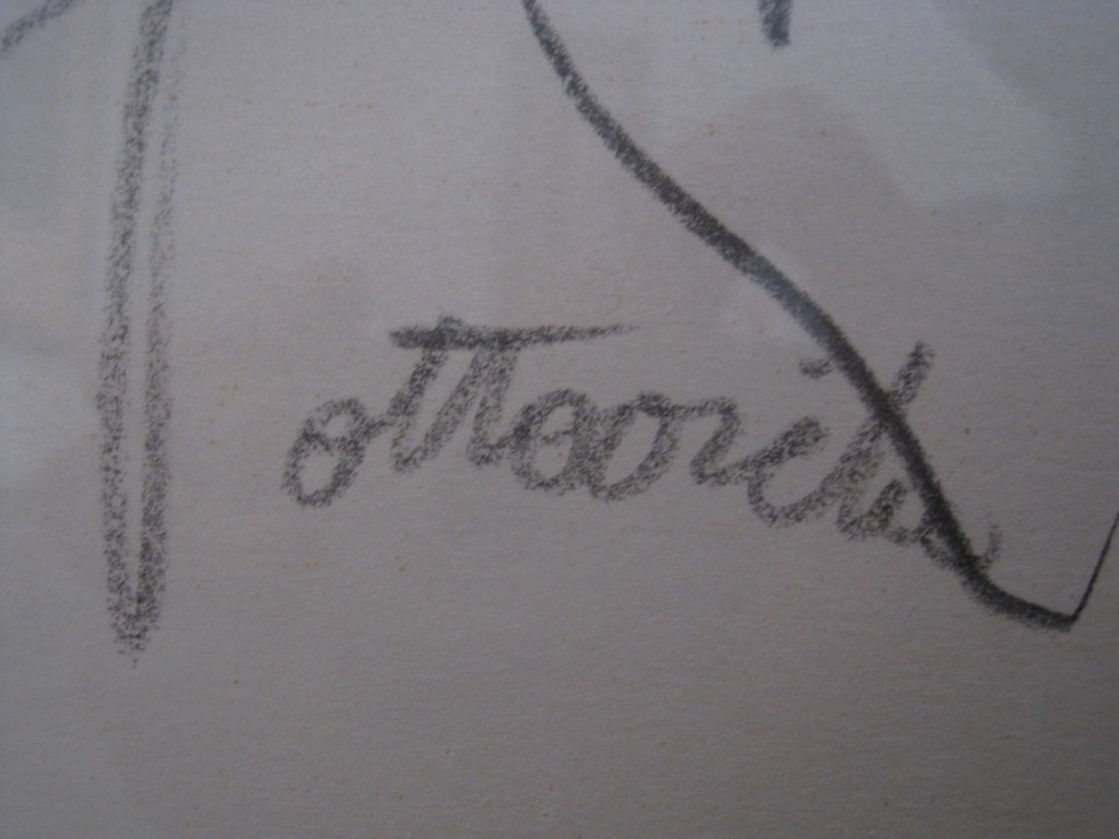 Fraaie houtskooltekening "lezend Naakt" gesign Otto Dicke (Dordrecht 1918-1984)  kopen? Bied vanaf 1!