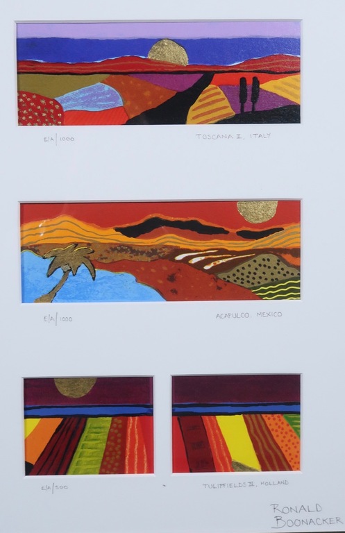 Ronald Boonacker: Zesluik van Zeefdrukken, Z.T. - Ingelijst kopen? Bied vanaf 80!