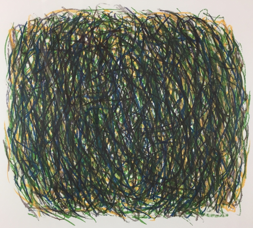 Marian Plug, kleurenlitho, 'Bos IV', 1984 verkocht voor € 129!