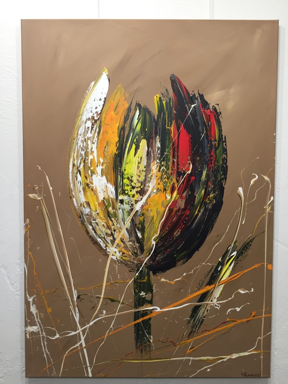 Gena Genadyj  gemengde technieken op doek verkocht voor € 170!