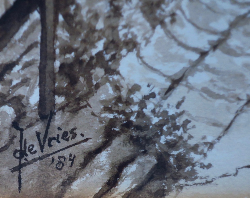 Jan Ph. A. de Vries: Aquarel, St. Etienne Vallee Francaise kopen? Bied vanaf 1!