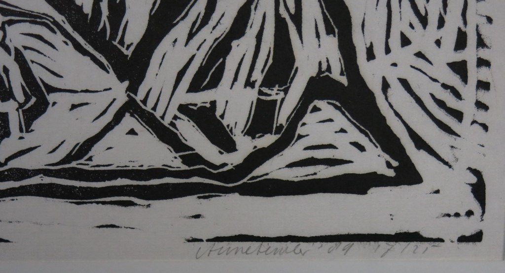 Anne Semler: Houtsnede, Man met vogel kopen? Bied vanaf 1!