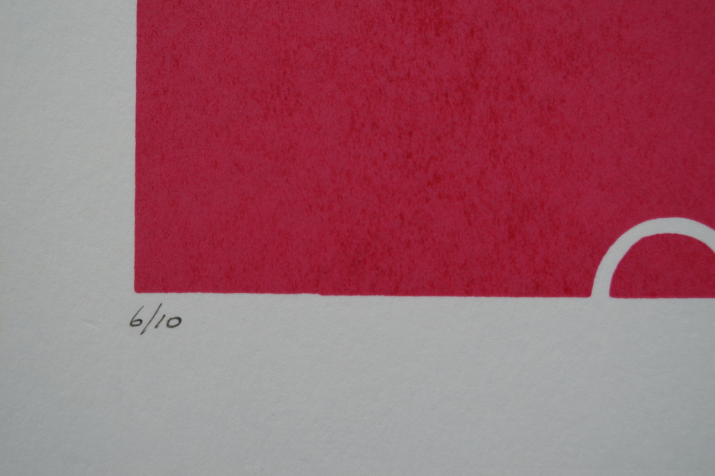 Rens Labruyère - gesigneerde zeefdruk - walking in red - 2000 kopen? Bied vanaf 1!