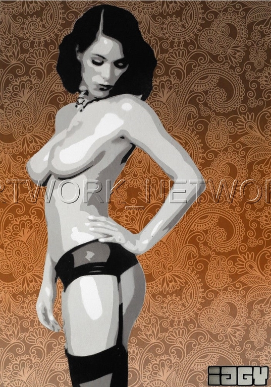 IGGY S - Original Print Painting - Pin Up Brown - Signed and Numbered - Ed 50 kopen? Bied vanaf 1!