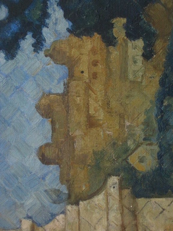 A.J.Grootens 1864-1957 Magisch Realisme 1930 "landschap Rome" olieverf kopen? Bied vanaf 1!