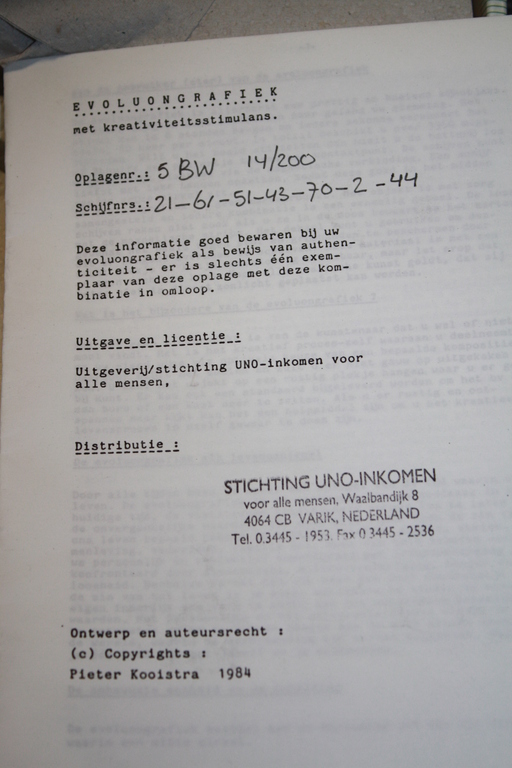 EVOLUON GRAFIEK van PIETER KOOISTRA met DRAAIMECHANIEK kaufen? Bieten Sie von 39!