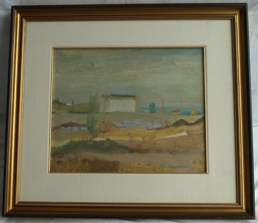 Onbekend : Olieverf – Landschap - Ingelijst – 49 x 55 cm verkocht voor € 80!
