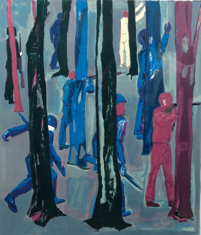 Hans Ebeling Koning: Zeefdruk, Bos L. - Ingelijst (Groot) kopen? Bied vanaf 20!