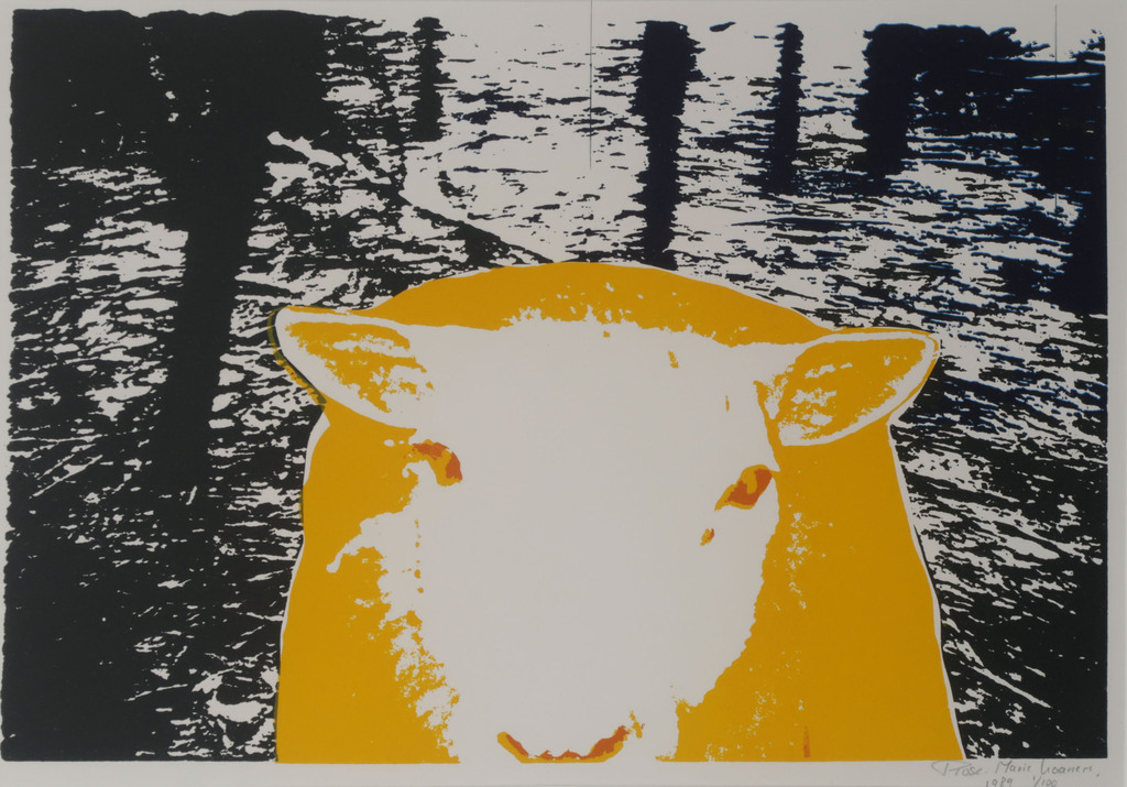 Rose-Marie Kaanen: Zeefdruk, Schaap - Ingelijst kopen? Bied vanaf 35!