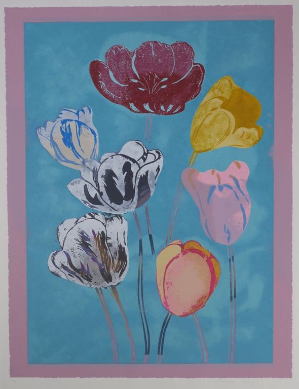 Marjan Jaspers: Zeefdruk, Tulpen II kopen? Bied vanaf 20!