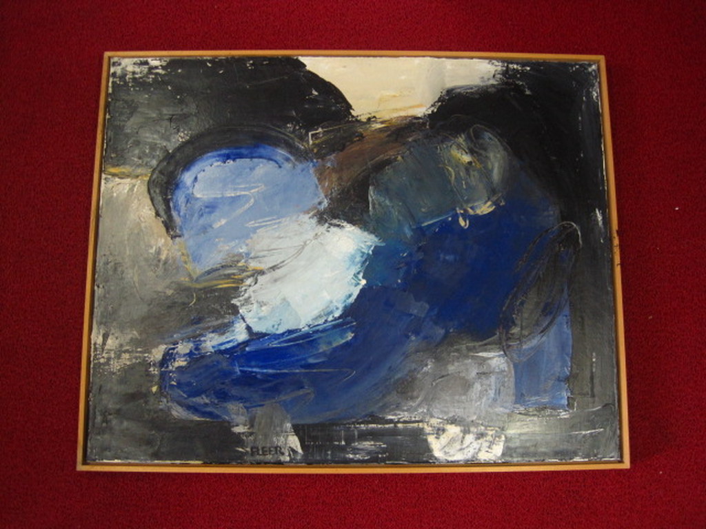 Groot & Krachtig olieverf van Els Fleer (Amsterdam 1946-) verkocht voor € 65!