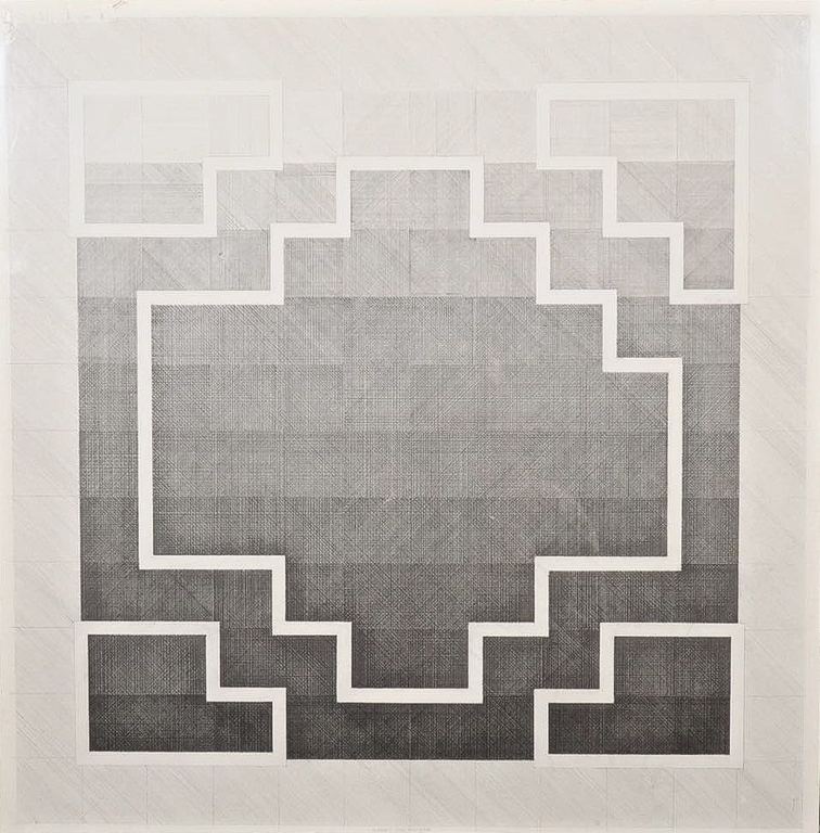 Wim Smits: Potlood, Two km line + explanation - Ingelijst verkocht voor € 130!