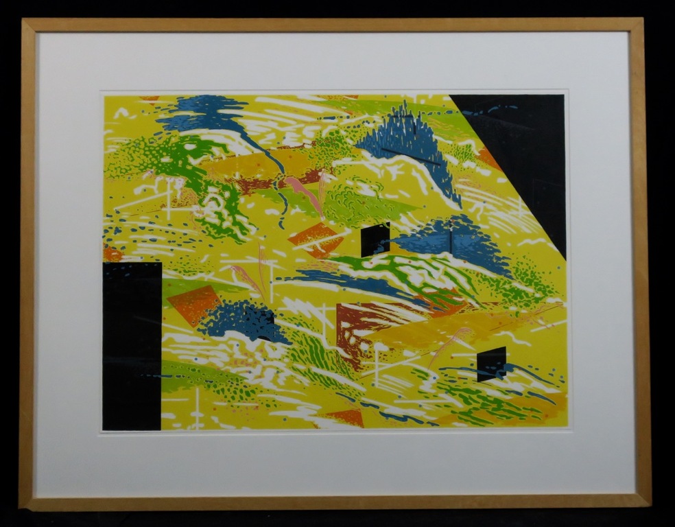 Steef van der Ende: Zeefdruk, Zonder titel - Ingelijst kopen? Bied vanaf 35!