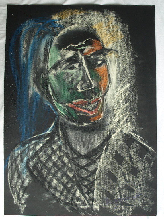 Anina Margiono – 2 Pastel-tekeningen – Man en Vrouw – Gesigneerd  kopen? Bied vanaf 35!