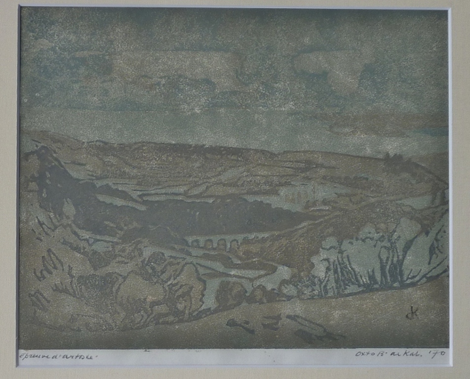 Otto B. de Kat linoleumsnede 1970 verkocht voor € 75!