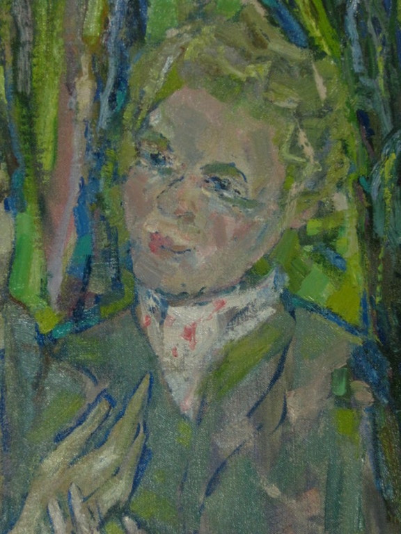 levensgroot olieverf "Wittebroodsweken" van vermaard Haags graficus Jan Giessen  kopen? Bied vanaf 1!