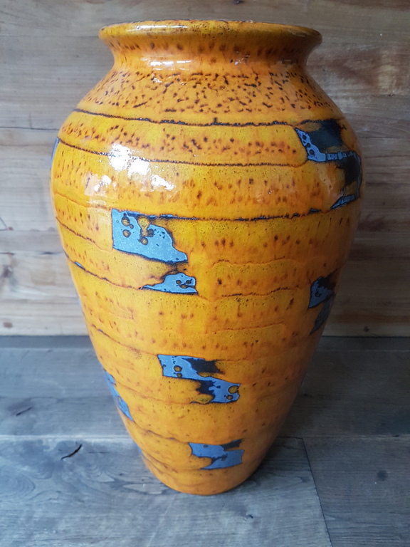 Jasba 1105 - 42 - West Germany Design- Grote vintage keramiek glazuur vaas kopen? Bied vanaf 1!