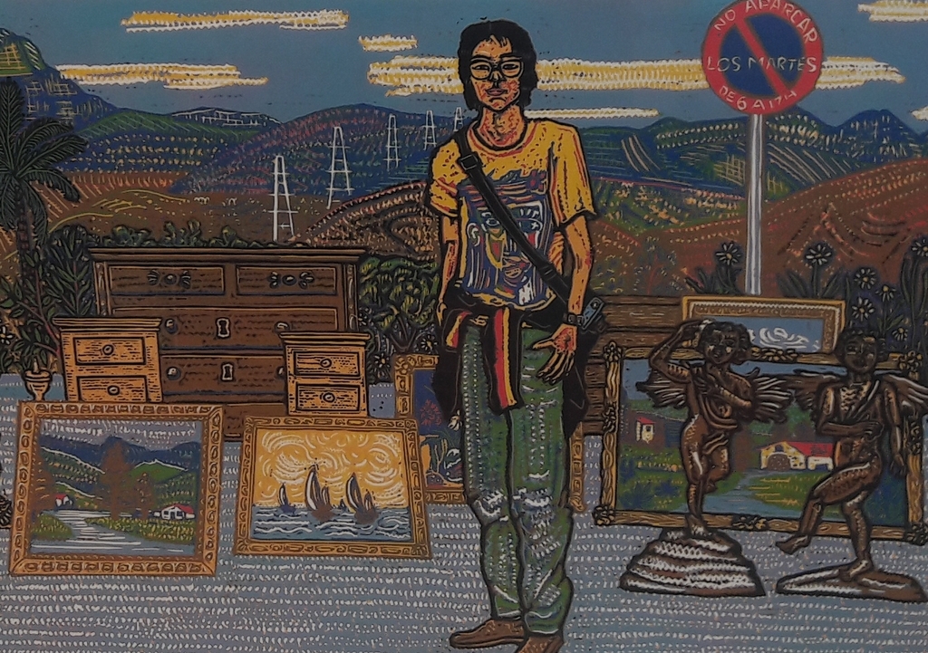 O de Kroon, Linosnede op papier,  in oplage  kopen? Bied vanaf 75!