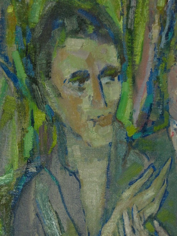 levensgroot olieverf "Wittebroodsweken" van vermaard Haags graficus Jan Giessen  kopen? Bied vanaf 1!