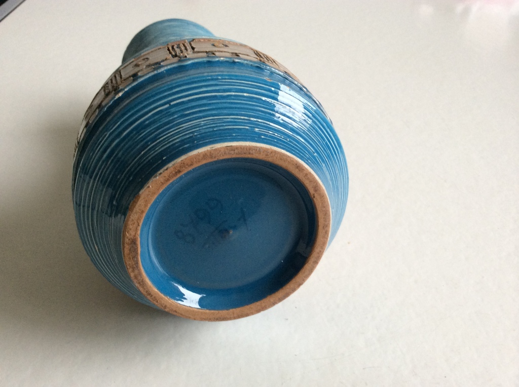 Ongespecificeerd - LAATSTE KANS! Italiaanse blauwe Sgrafitto vaas  kopen? Bied vanaf 1!