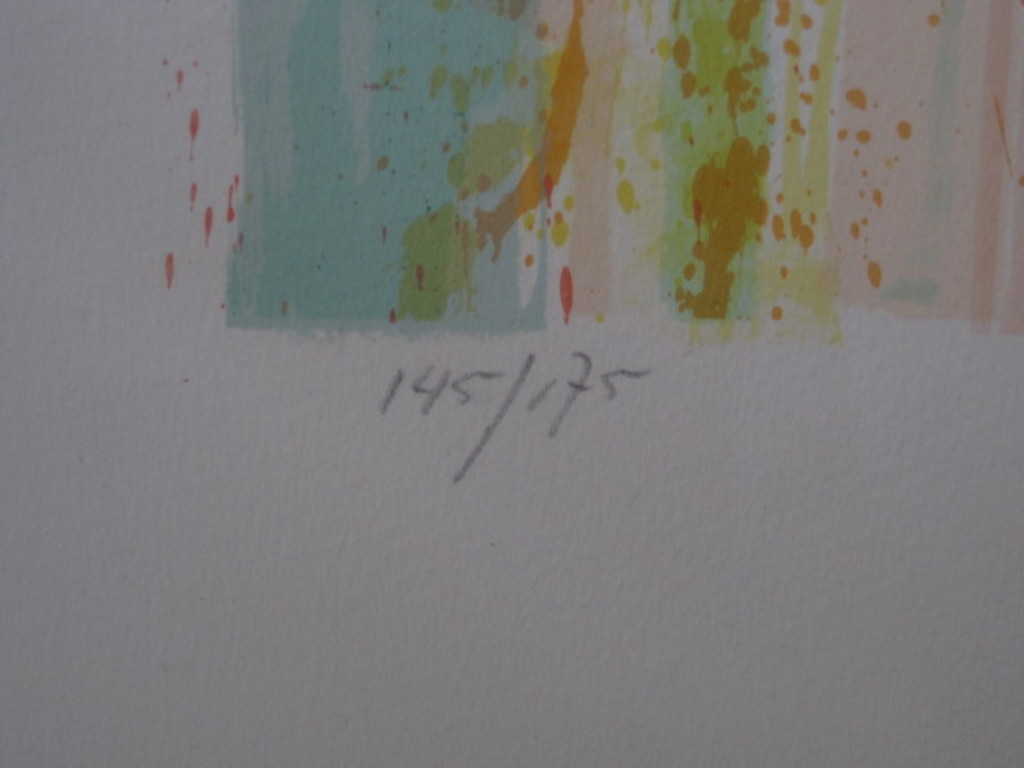 Groot 1987 abstract figuratief gesigneerde Litho "Venice" Richard Smeets (1955) kopen? Bied vanaf 1!
