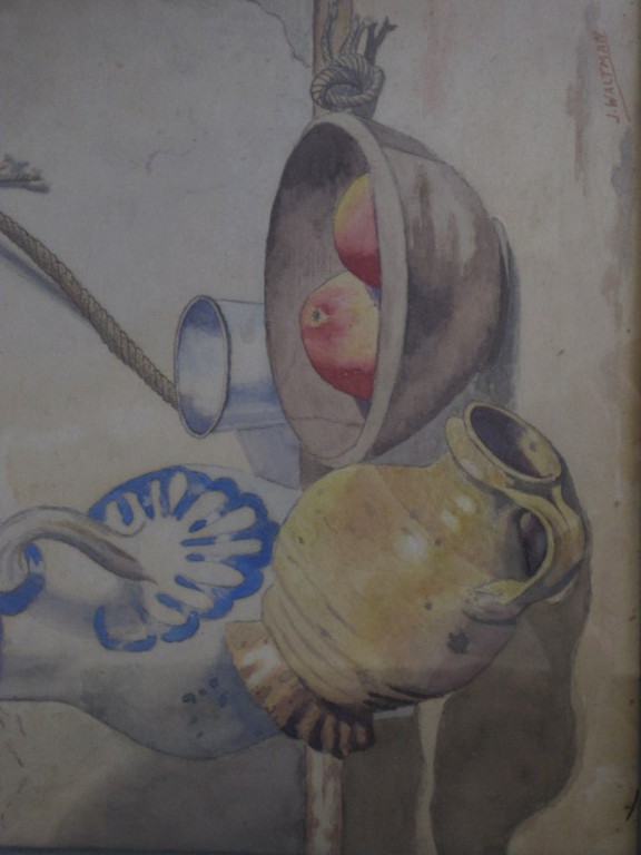 Johannes Waltman (1916-1984) aquarel "stilleven met perzik" ca. 1940 kopen? Bied vanaf 1!