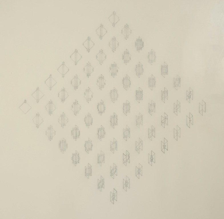 Wim Smits: Potlood tekening, Analytical system variations - Ingelijst kopen? Bied vanaf 60!