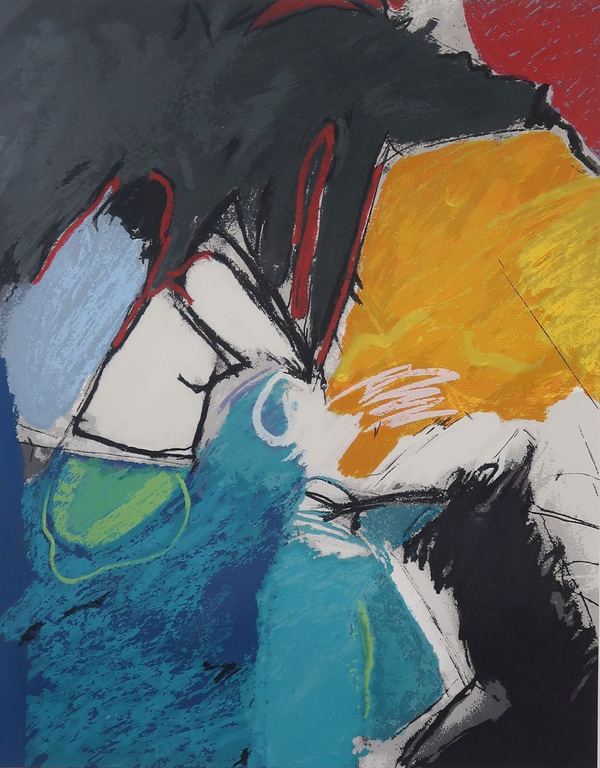 Henk van Vessem: Zeefdruk, Zonder titel VI - Ingelijst kopen? Bied vanaf 50!