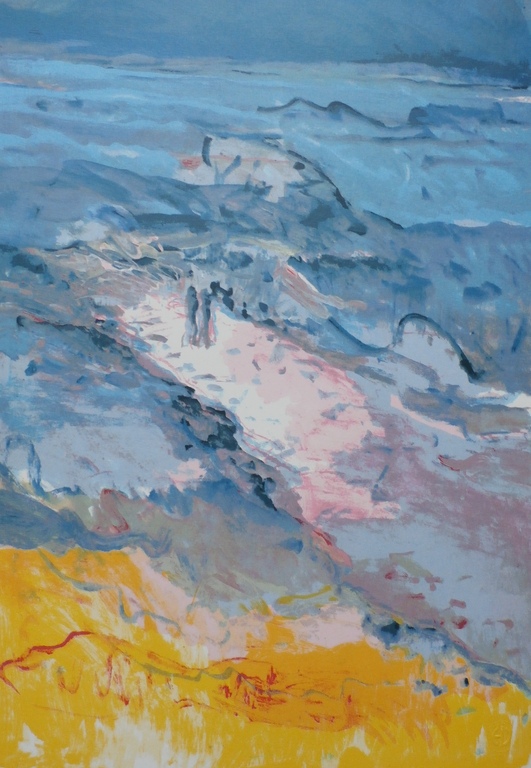 Kees van Bohemen - Zeefdruk: Variatie op een golfbreker - 1982 verkocht voor € 60!