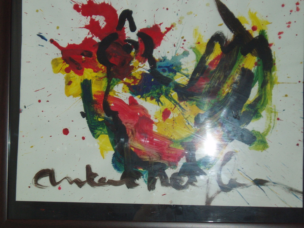 Anton Heyboer 1924/2005.. Ingelijste  Spetterkip kopen? Bied vanaf 150!