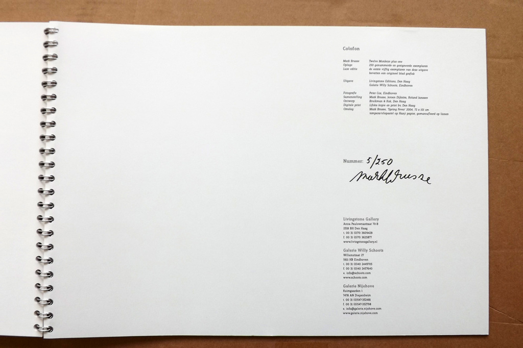 Mark Brusse - Linosnede - Twelve Monkeys plus one + Litho z.t. in kleine oplage  kopen? Bied vanaf 80!