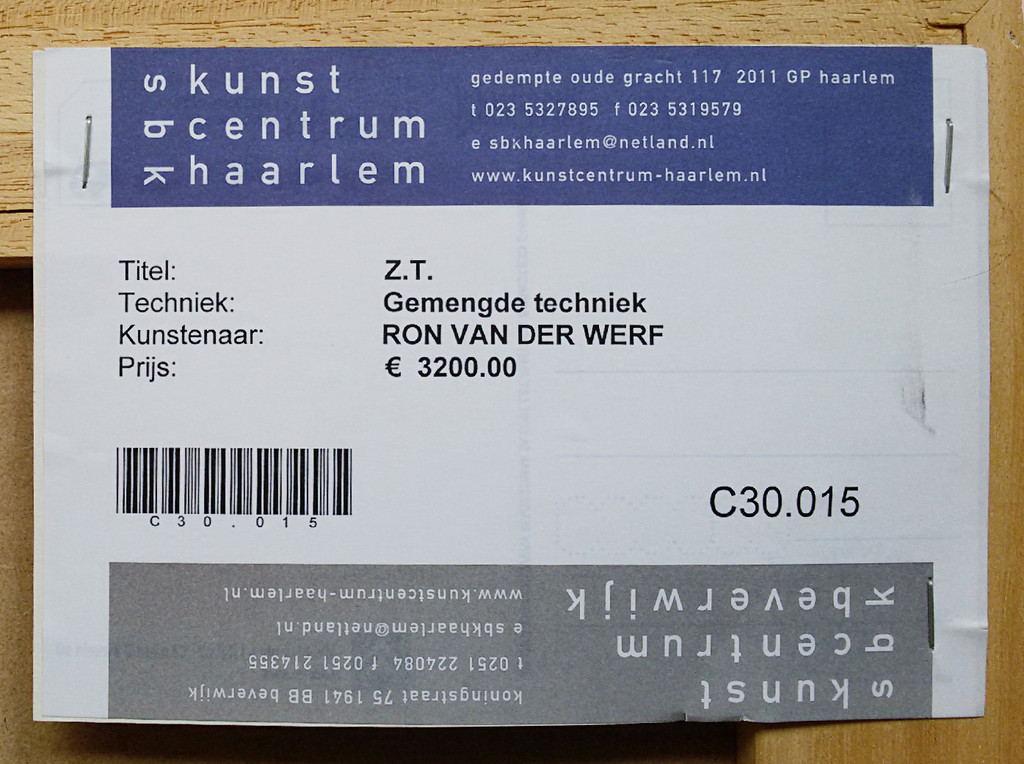 Ron van der Werf - Abstract, gemengde techniek op paneel (mooi ingelijst, groot) kopen? Bied vanaf 575!