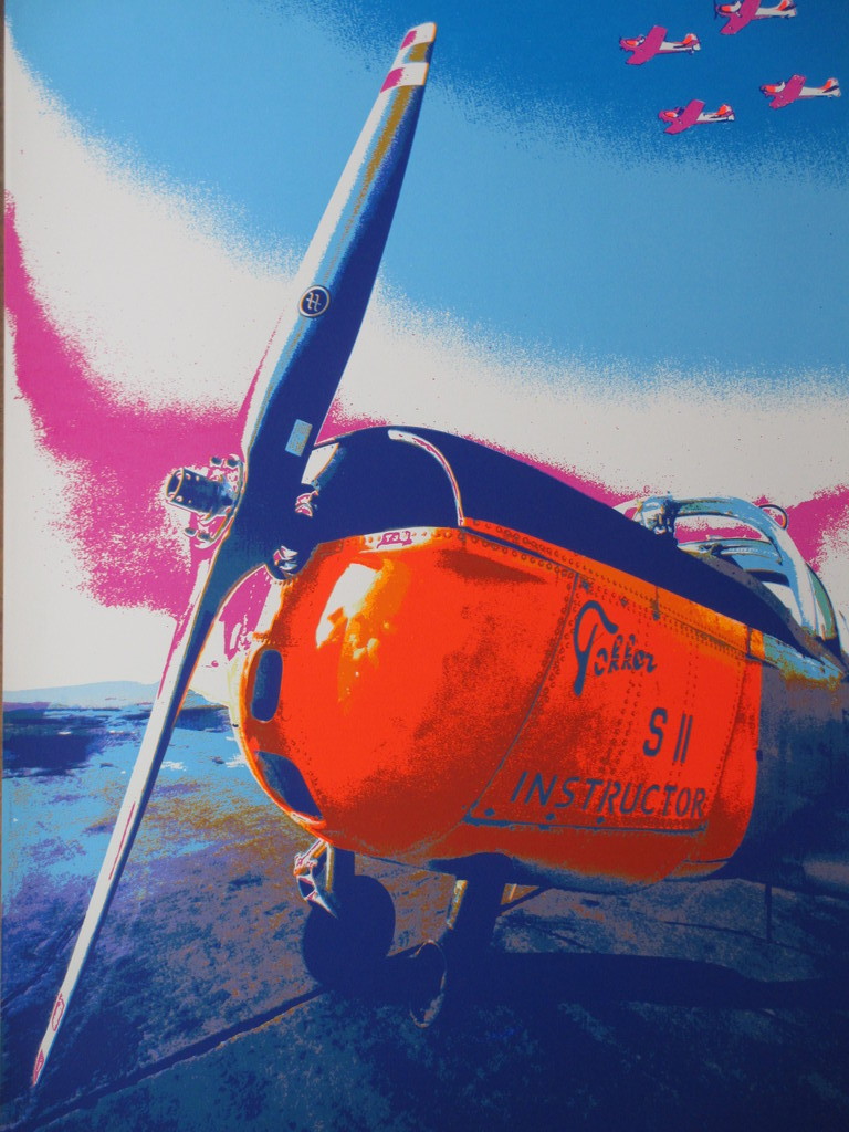 Henk van der Vet, Fokker S II Instructor, Zeefdruk kopen? Bied vanaf 40!