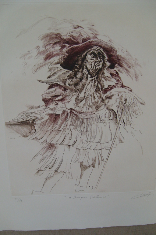 J.J. Dupuis, ingekleurde ets, gemengde techniek , 55x70 / 51/99 gel. kopen? Bied vanaf 25!