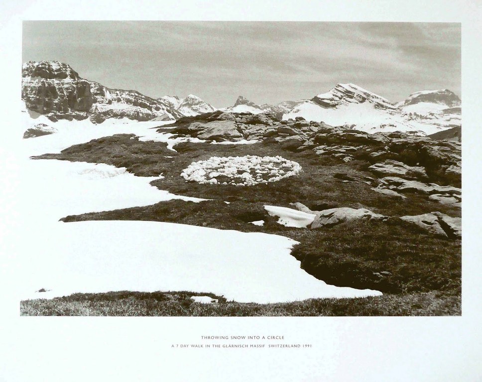 Richard Long - Throwing Snow into a Circle - Offset print verkocht voor € 925!