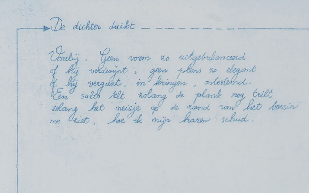 Leentje Linders - Ets en aquatint op papier - De dichter duikt kopen? Bied vanaf 10!