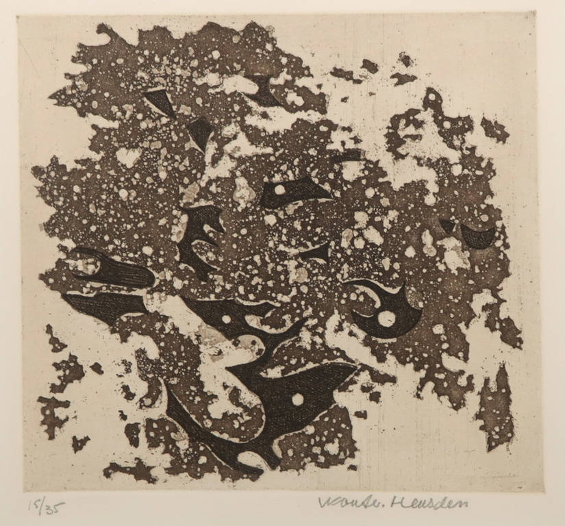 Wout van Heusden: Ets, Zonder titel verkocht voor € 55!